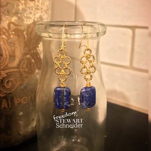 Elegant semiprecious stone earrings